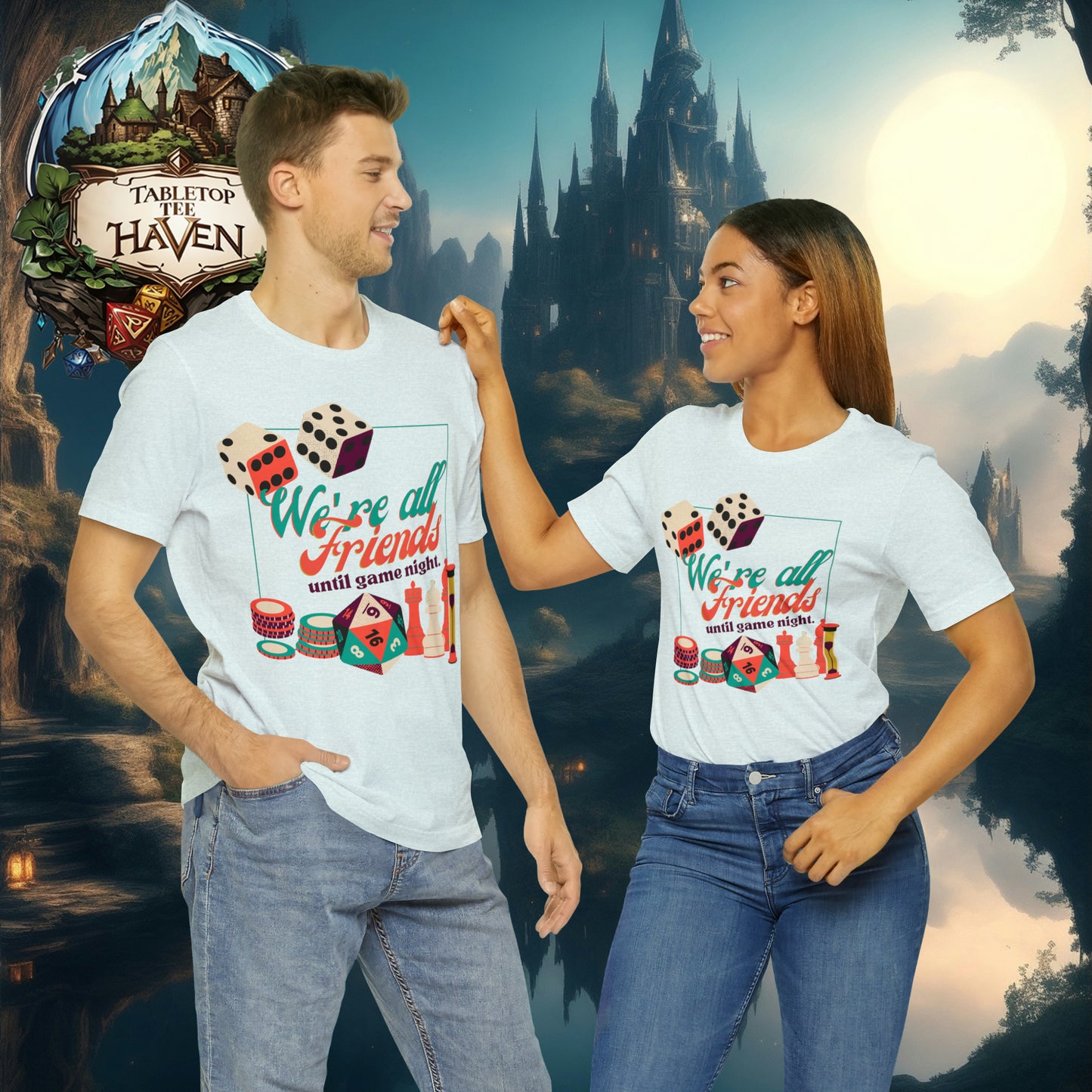 We're All Friends (Until Game Night) | Unisex Jersey Short Sleeve Tee