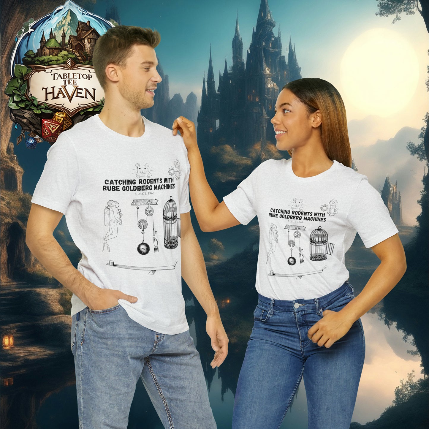 Mousetrap - Catching Rodents with Rube Goldberg Machines since 1963 | Unisex Jersey Short Sleeve Tee