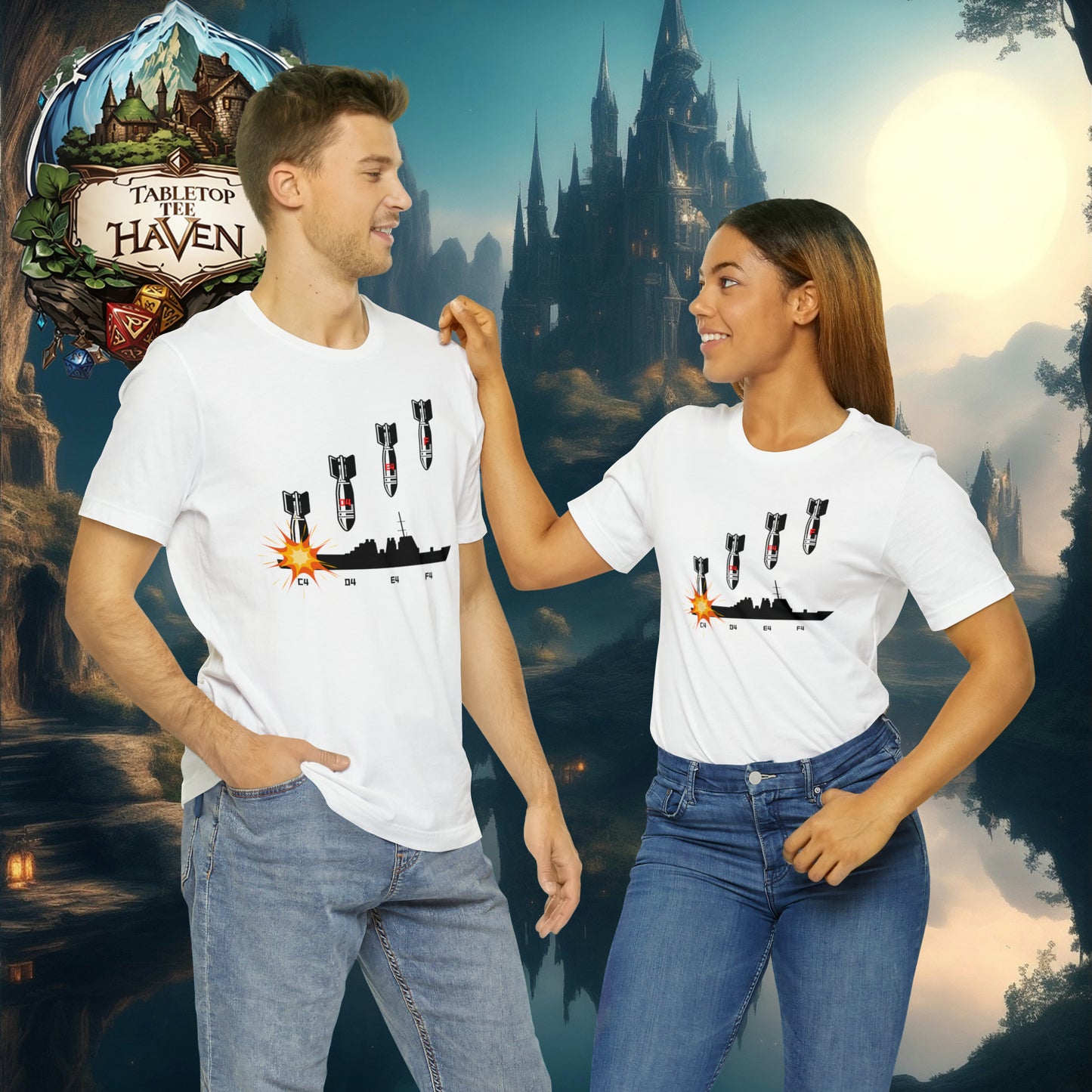 Battleship C4,D4,E4,F | Unisex Jersey Short Sleeve Tee