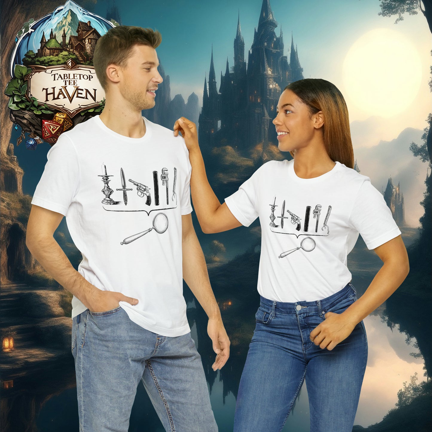 Clue - Weapons | Unisex Jersey Short Sleeve Tee